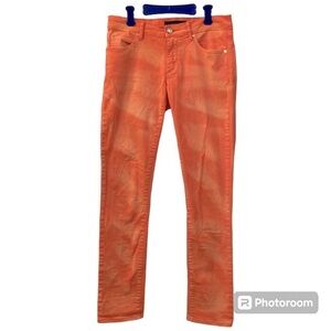 Juicy Jean Couture Jeans pale Orange Tie Dye WM SZ 26 S/M 4 Hold Hardware 🧡
